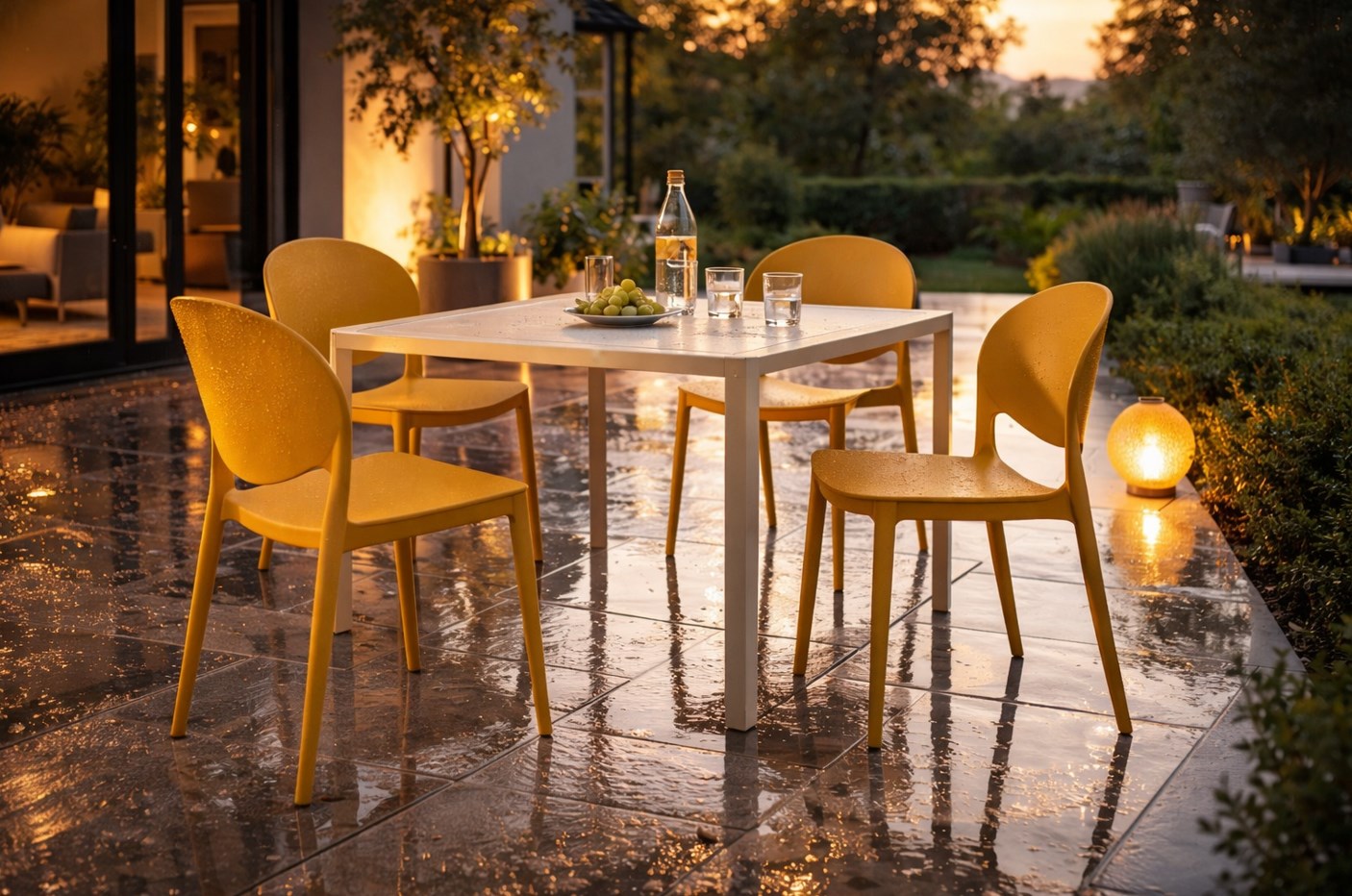 żółte krzesła justin